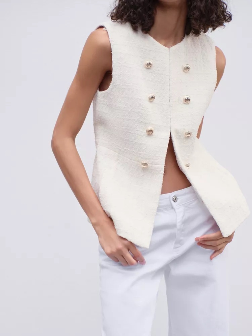 Zara Tweed Blazer Vest